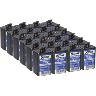 24x XCell Premium 45 Blockbatterie 6V 45Ah Baustellenlampe