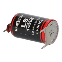 Kraftmax LS14250 3,6V 1,2Ah 1/2AA Li-SOCl₂ – 3 Printpi
