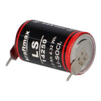 Kraftmax LS14250 3,6V 1,2Ah 1/2AA Li-SOCl₂ – 2 Printpi