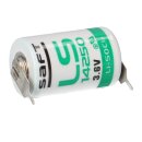 Saft Lithium 3,6V LS14250-2PF Batterie 1/2AA Zelle pin +/-