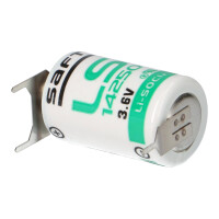 Saft LS14250-3PF 3,6V 1,2Ah 1/2AA Li-SOCl₂ – 3 Printpi