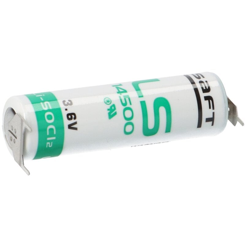Saft Lithium 3,6V Batterie LS14500-3PF AA Zelle - pin +/- -