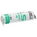 Saft Lithium 3,6V Batterie LS14500 AA Zelle - pin +/--