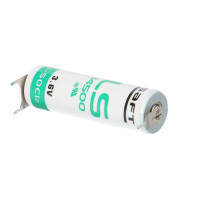 Saft LS14500-3PF 3,6V 2,6Ah AA Li-SOCl₂ – 3 Printpins 