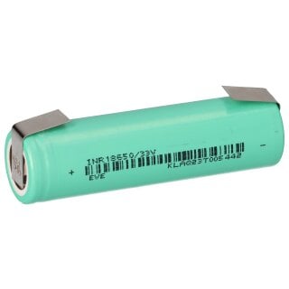 EVE INR18650/33V 3,6V 3200mAh Li-Ion Akku U-Lötfahne