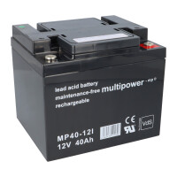 Multipower Blei-Akku MP40-12 Pb 12V 40Ah M6  Schraubanschlus