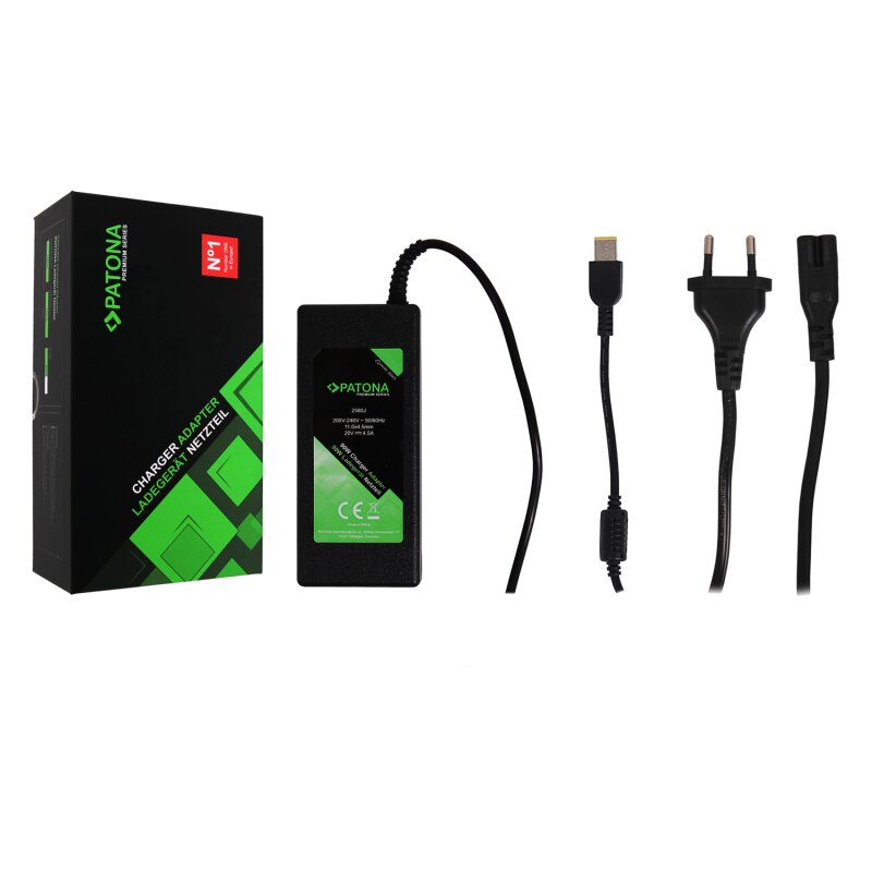 PATONA Premium Netzteil 20V 4,5A 90W Square Tip Lenovo ThinkPad