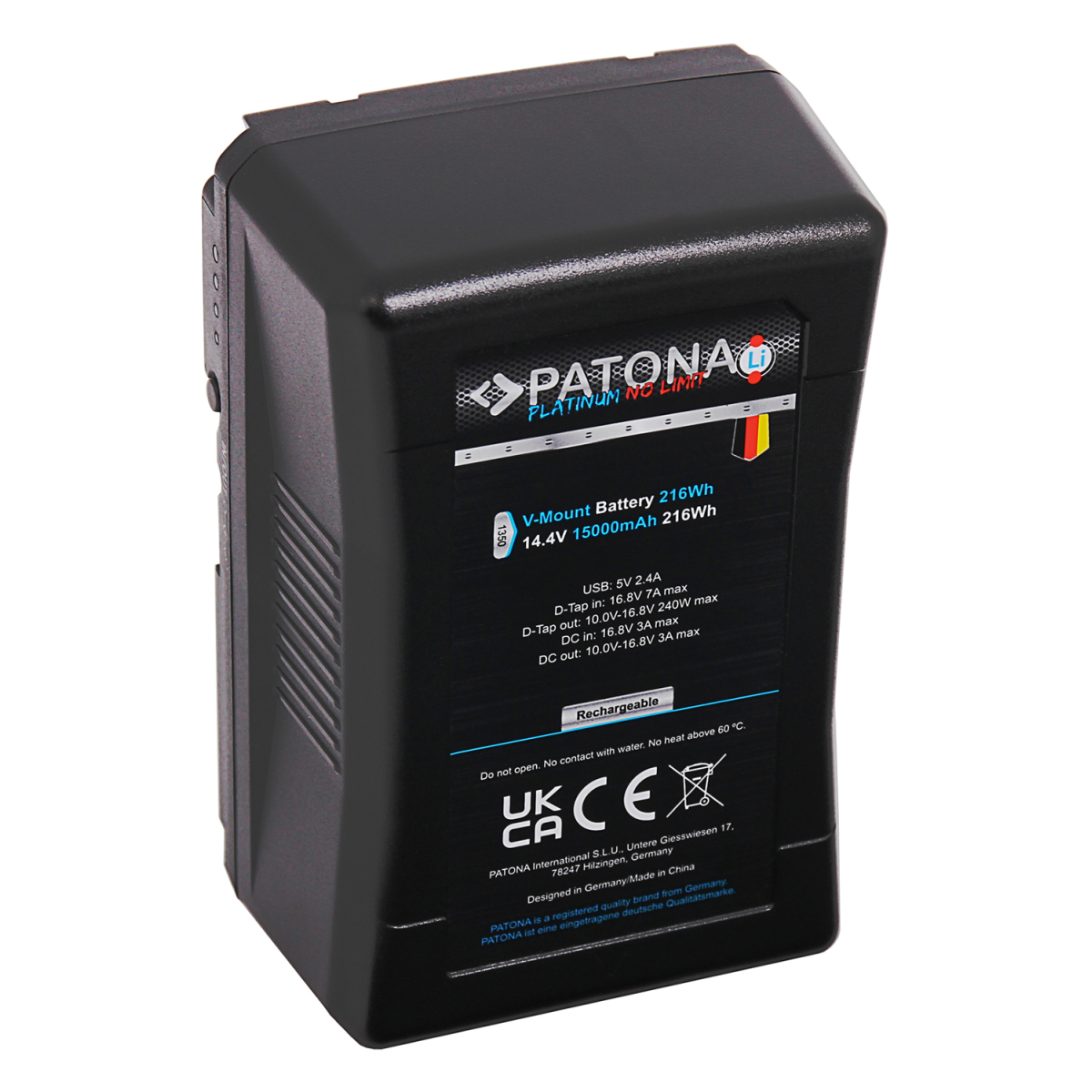 PATONA Platinum Akku V-Mount 24A 216Wh 15Ah Blackmagic