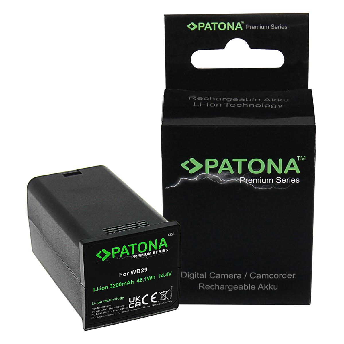PATONA Premium Akku f. Godox AD200 AD200 Pro WB29