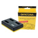 PATONA USB Triple Ladegerät Canon NB12L NB-13L...