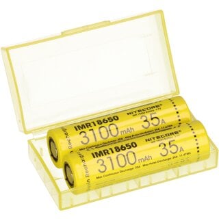 Nitecore Li-Ion Akku IMR 18650 2er Pack 3100mAh bis zu 35A