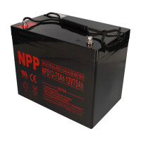 B-Ware NPP NPD12-75 AGM Deep-Cycle Bleiakku 12V 75Ah zyklenf