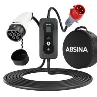 Absina Ladekabel für Elektroautos 5,5kW - 11kW auf Typ 2