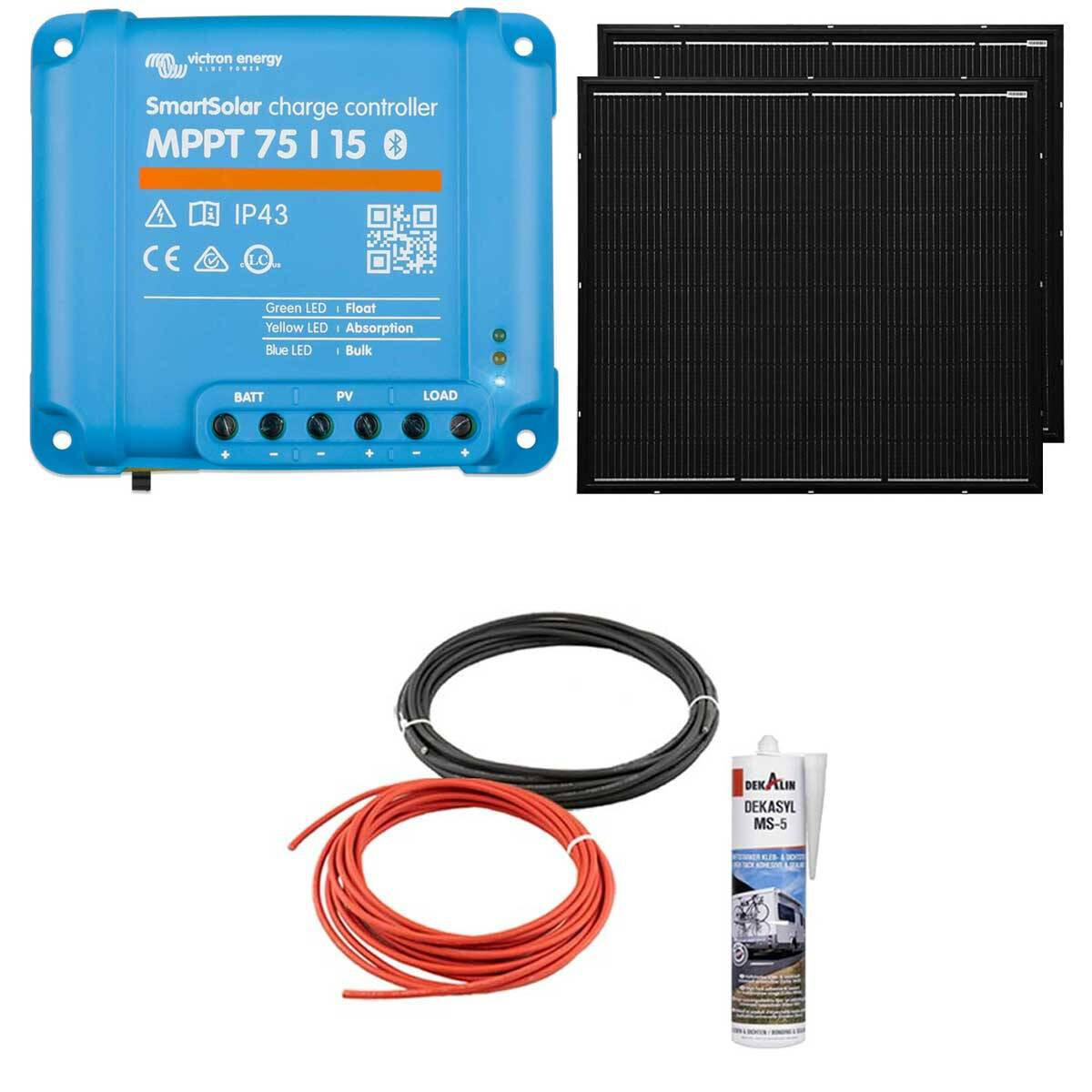 Solaranlage Wohnmobil 220W mit Victron MPPT Laderegler Camper Autark mit 0% MwSt nach §12 Abs. 3 UstG
