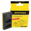 PATONA Dual LCD USB Ladegerät für Fujitsu