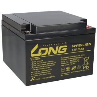 KungLong WP26-12N-M wartungsfreie AGM Batterie M5 Innengewinde
