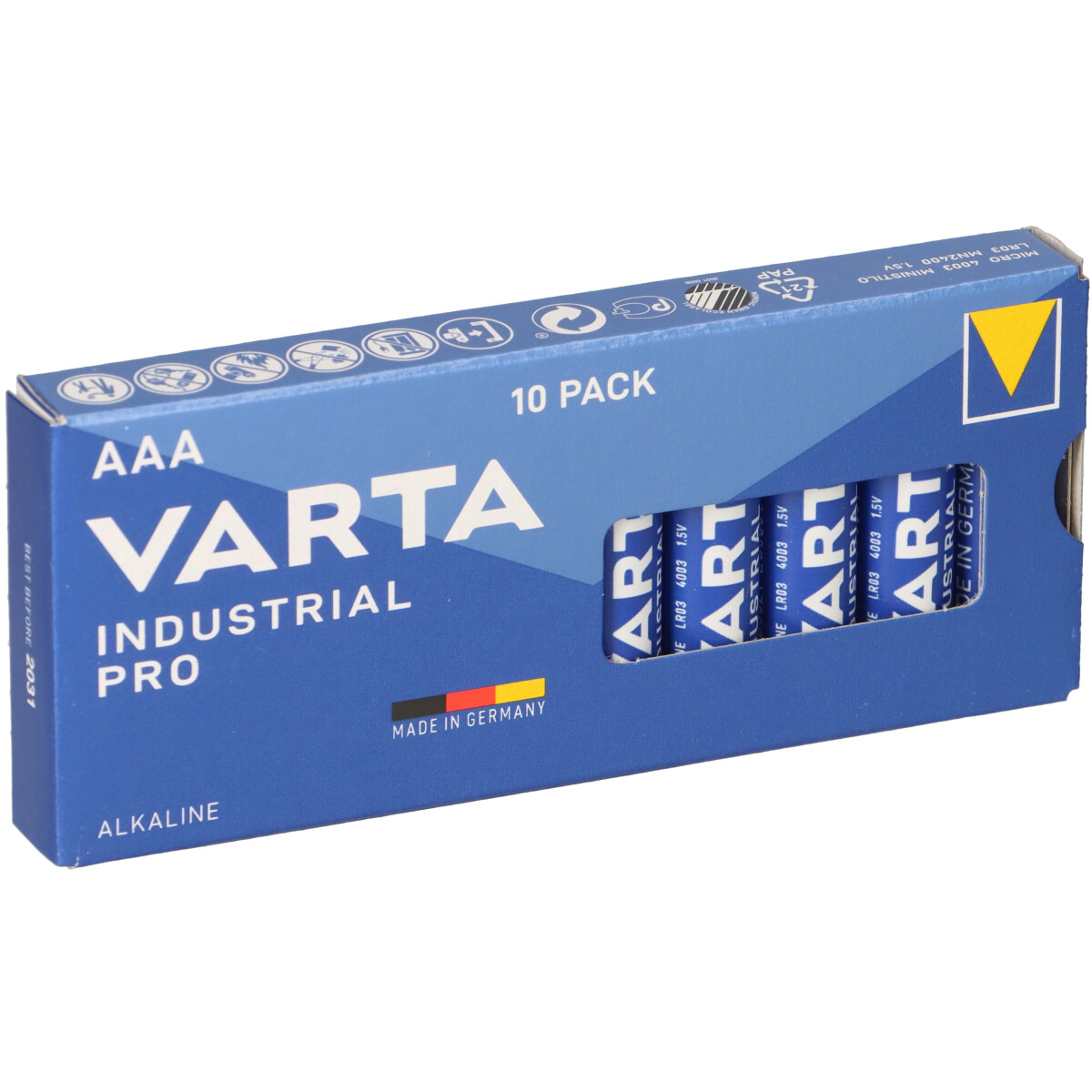 10x VARTA Industrial Pro AAA LR03 1,5V Alkaline – Micro 4003
