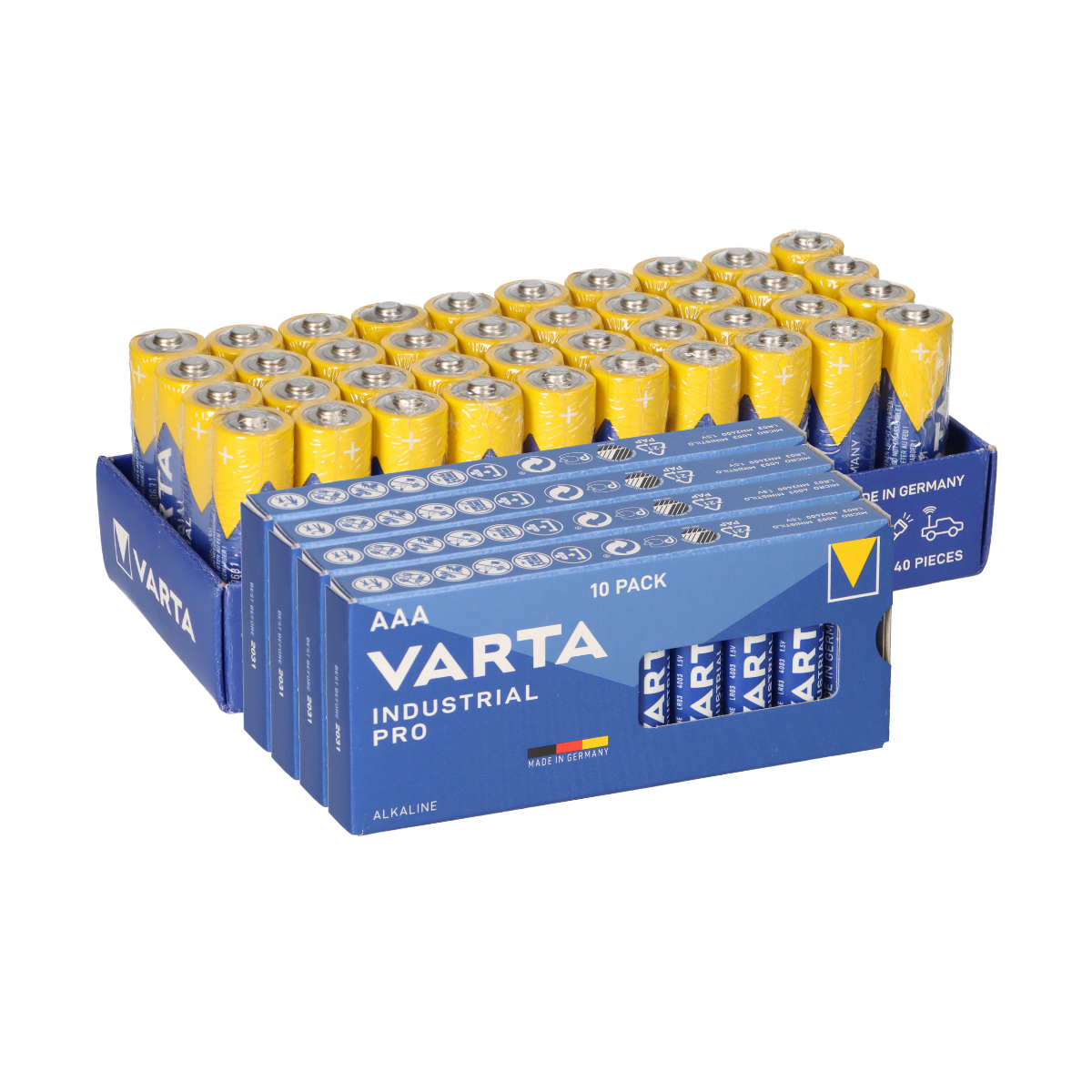 80x VARTA Industrial Pro Batterie-Set – 40x AA LR6 + 40x AAA LR03