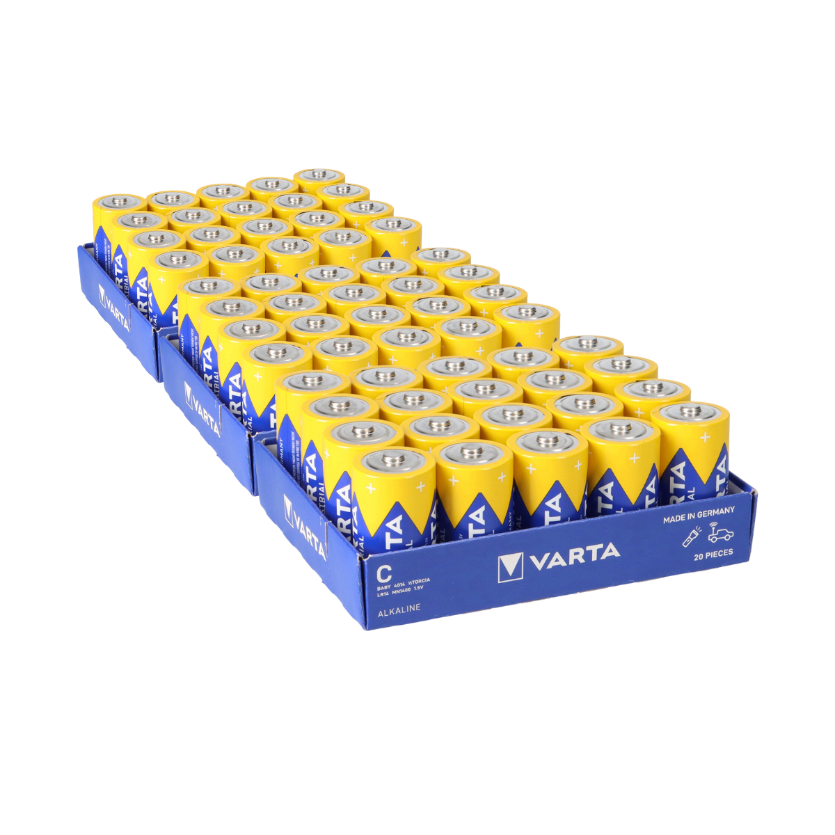 60x Varta 4014 Industrial Baby C Batterie lose