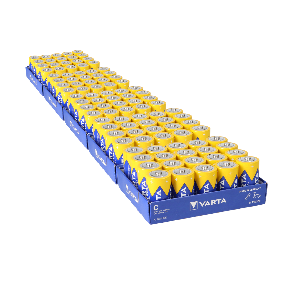 100x Varta 4014 Industrial Baby C Batterie lose
