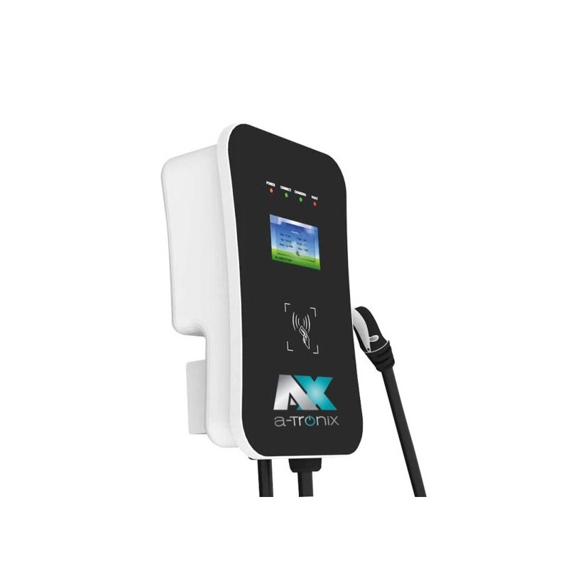 a-Tronix Wallbox 7 kW Single Ladestation für E-Auto Typ2 230V 32A 5m Ladekabel