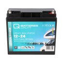 1x Q-Batteries LiFePO4 Akku 12-24 12,8V 24Ah 307,2Wh...