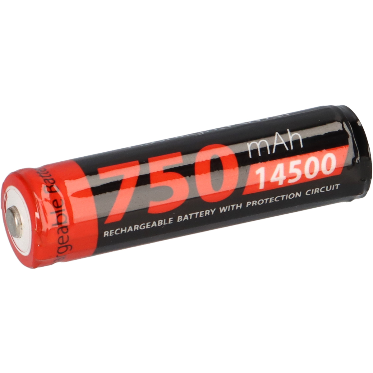 XCell Li-Ion 3,7V / 750mAh AA Mignon Akku PCB Schutzbeschaltung für LED Taschenlampen