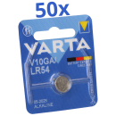 50x Varta Knopfzelle Electronics V 10 GA Alkaline 1,5 V...