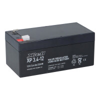 XCell XP3.4-12 AGM Bleiakku 12V 3,4Ah - T1 / Faston 4,8 mm -