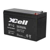 XCell XP7-12 AGM Bleiakku 12V 7Ah - T1 / Faston 4,8 mm - VdS