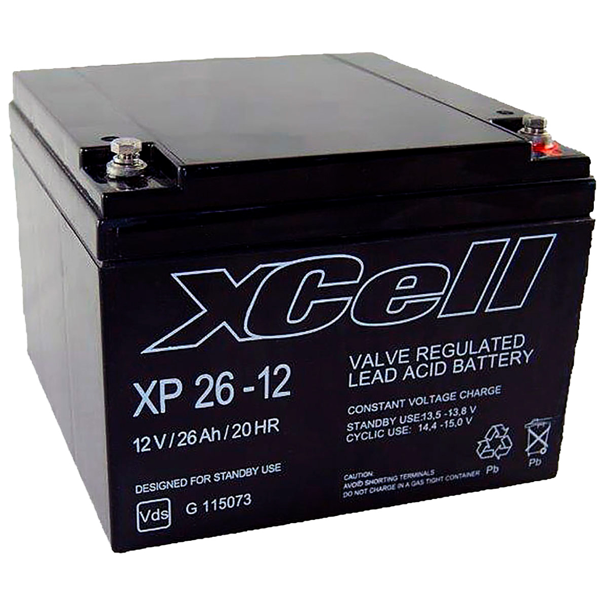 XCell Bleiakku XP26 -12 12V 26Ah Pb M5 Innengewinde