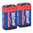 2x XCell Lithium 9V Block Hochleistungs- Batterien für...