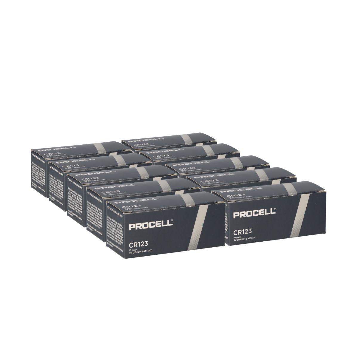 100x Procell CR123A Lithium Batterie 3V 1550 mAh – Industrie