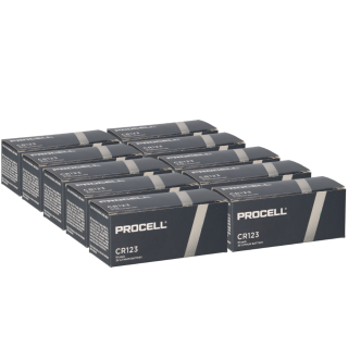 100x Procell CR123A Lithium 3V 1550mAh im 10er Karton