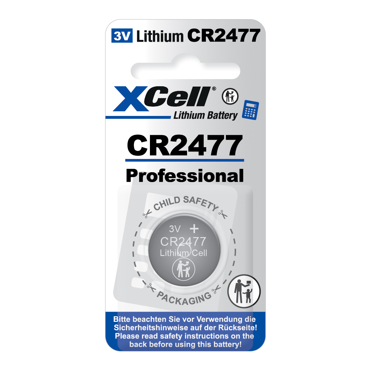 XCell Lithium-Knopfzelle CR2477 1er-Blister 3V/950mAh