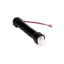 Akkupack Notlicht Notbeleuchtung Tridonic 3,6V 4500mAh - L1x3 Hochtemperatur/ Sil.Kabel 20cm inkl. Endkappen+ Kabel1,5qmm