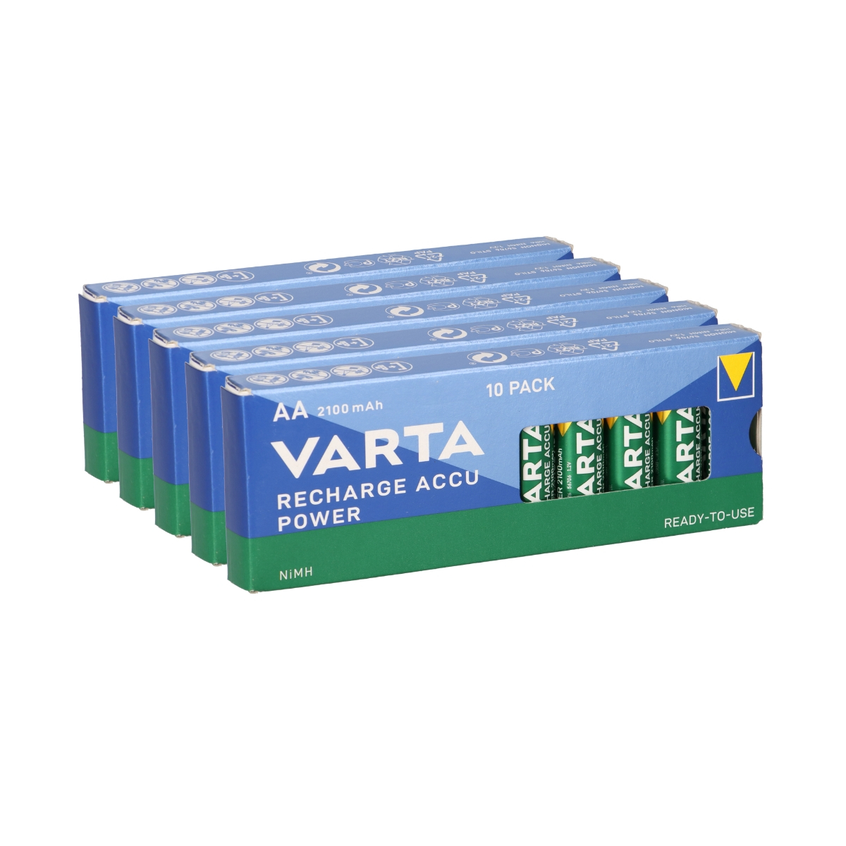 50x Varta Ready2Use AA Mignon Akku Ni-MH 1,2V 2100mAh