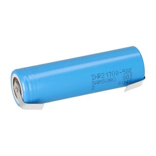 Samsung INR21700-50E 3,6V 5000mAh 10A Li-Ion-Akku mit U-Lötfahne