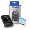 Ladegerät BC-X500 für NiMH Akkus + 4x AA (Mignon)