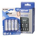 Ladegerät BC-X500 + 4x AA XCell Rechargeable 2700 mAh
