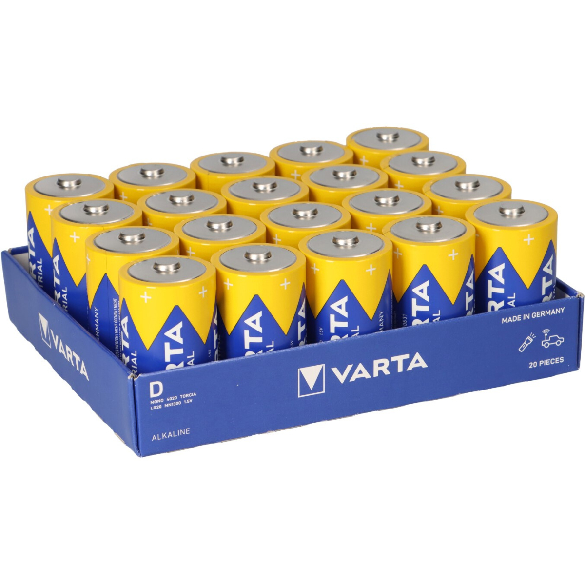 20x Varta Batterie Mono D 4020 Industrial