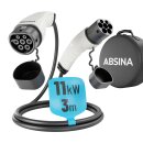 Absina Ladekabel für Elektroautos - 11kW Anschlussart: Typ 2