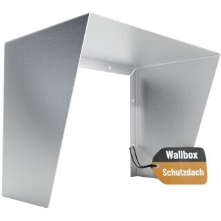 Absina Wetterschutzdach Wallbox für Wandmontage / Edelstahl