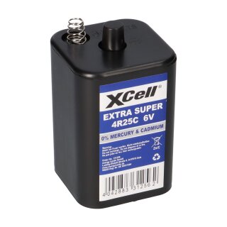 4x XCell 4R25 430 6V Blockbatterie SET 6 Volt 9500mAh