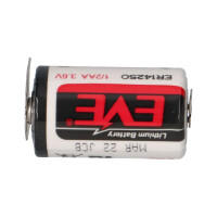 EVE ER14250/PFR 3,6V 1200mAh 1/2AA Li-SOCl₂ – 3 Printp
