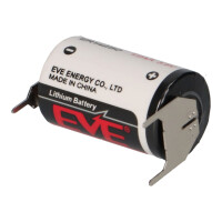 EVE ER14250/PFR 3,6V 1200mAh 1/2AA Li-SOCl₂ – 3 Printp