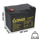 Kung Long Akku 12V 36Ah Pb Batterie Bleigel U1-36NE zyklenfest