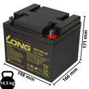 Kung Long WP45-12 VDS12V 45Ah Pb Batterie Bleigel AGM