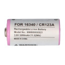 Akku 16340 / CR123A 3.6V Li-ion 3200mAh