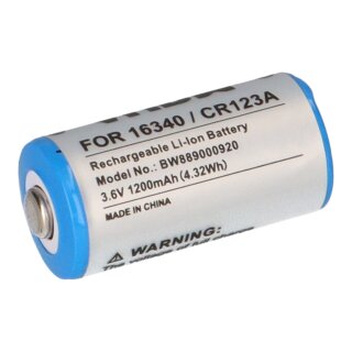 Akku kompatibel zu 16340 / CR123A 3.6V Li-ion 700mAh